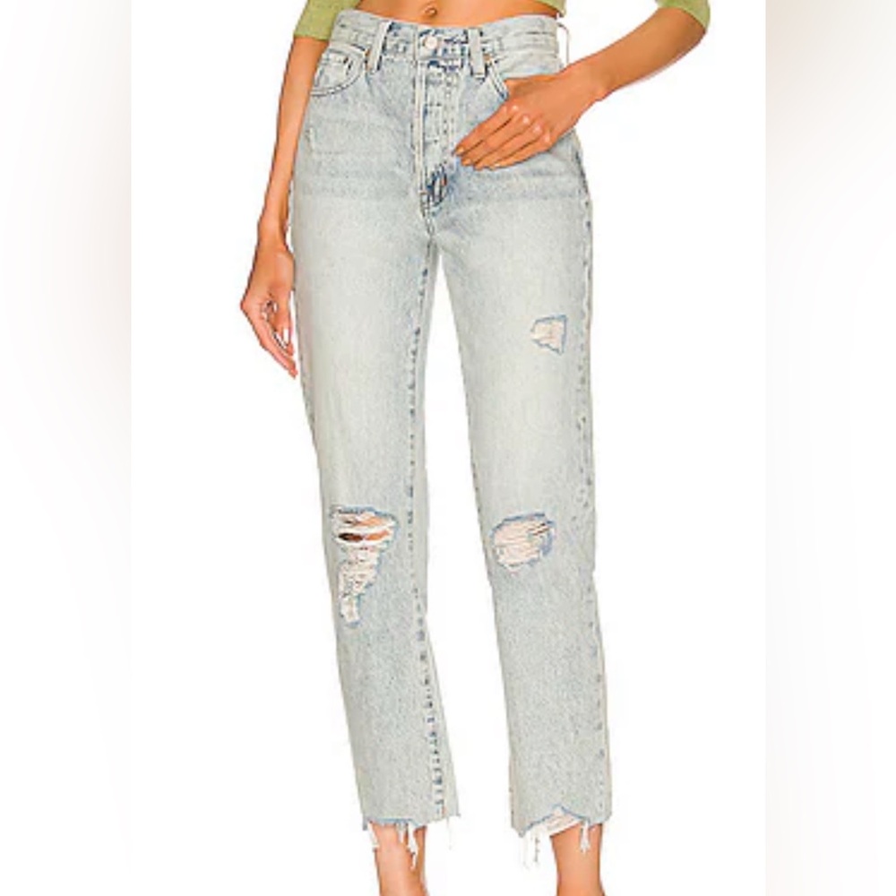 Pistola Charlie High Rise Straight in Hysteria Distressed